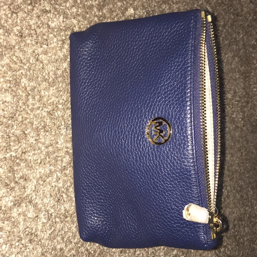Michael Kors Navy leather travel bag